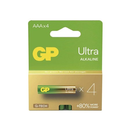 GP Ultra Jednorazowa alkaliczna baterie AAA, 4-pack