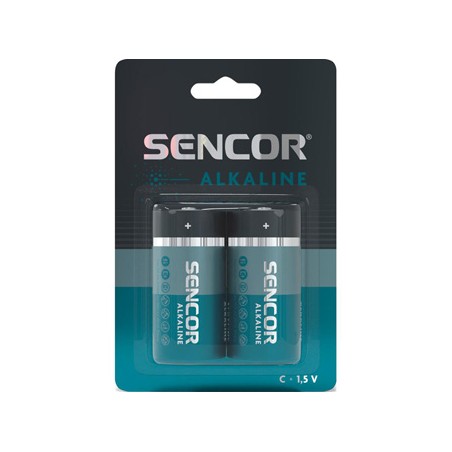 Sencor Jednorazowa alkaliczna baterie C, 2-pack