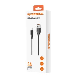 Riversong kabel Beta 09 USB - USB-C 1,0m 3A czarny CT85