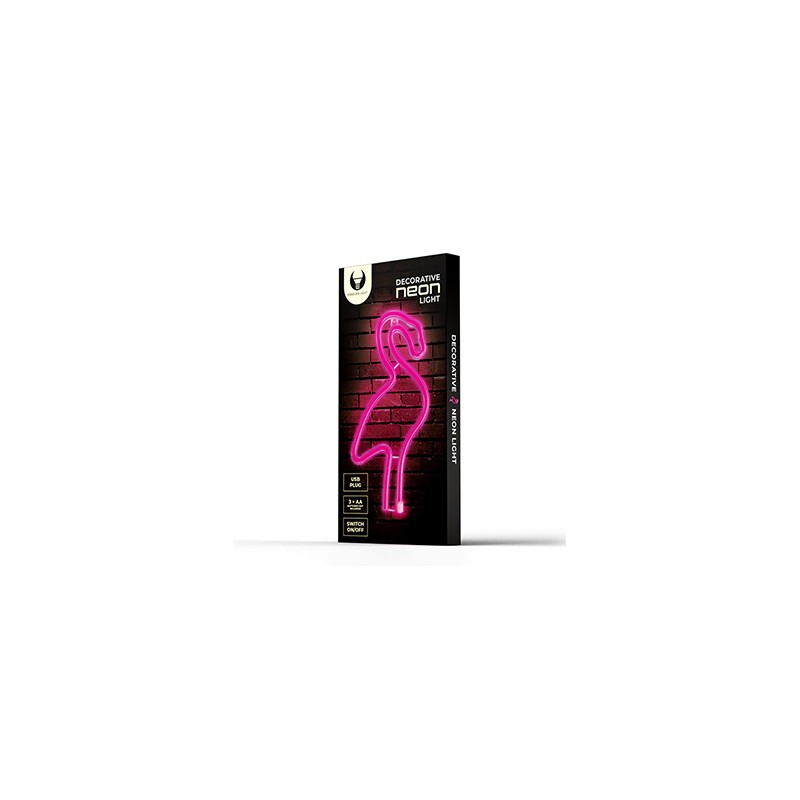 Neon LED Light Flamingo pink Bat + USB FLNE18 Forever Light