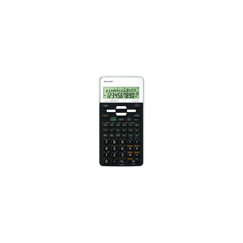 Sharp Kalkulator EL-531THWH, czarno-biały, szkolny