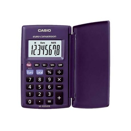 Casio Kalkulator HL 820 VER, niebieska, kieszonkowy, 8 miejsc