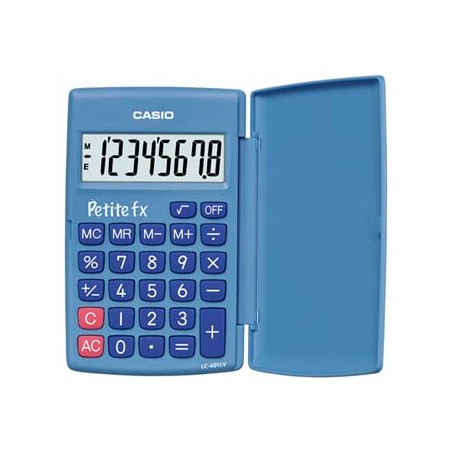 Casio Kalkulator LC 401 LV BU, niebieska, kieszonkowy, 8 miejsc