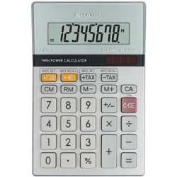 Sharp Kalkulator EL-330ER, srebrna, kieszonkowy, 8 miejsc