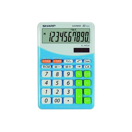 Sharp Kalkulator EL-M332BBL, biało-niebieska, biurkowy, 10 miejsc