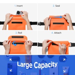Spigen saszetka wodoodporna A620 Universal Waterproof Waist Bag 2-Pack sunset orange