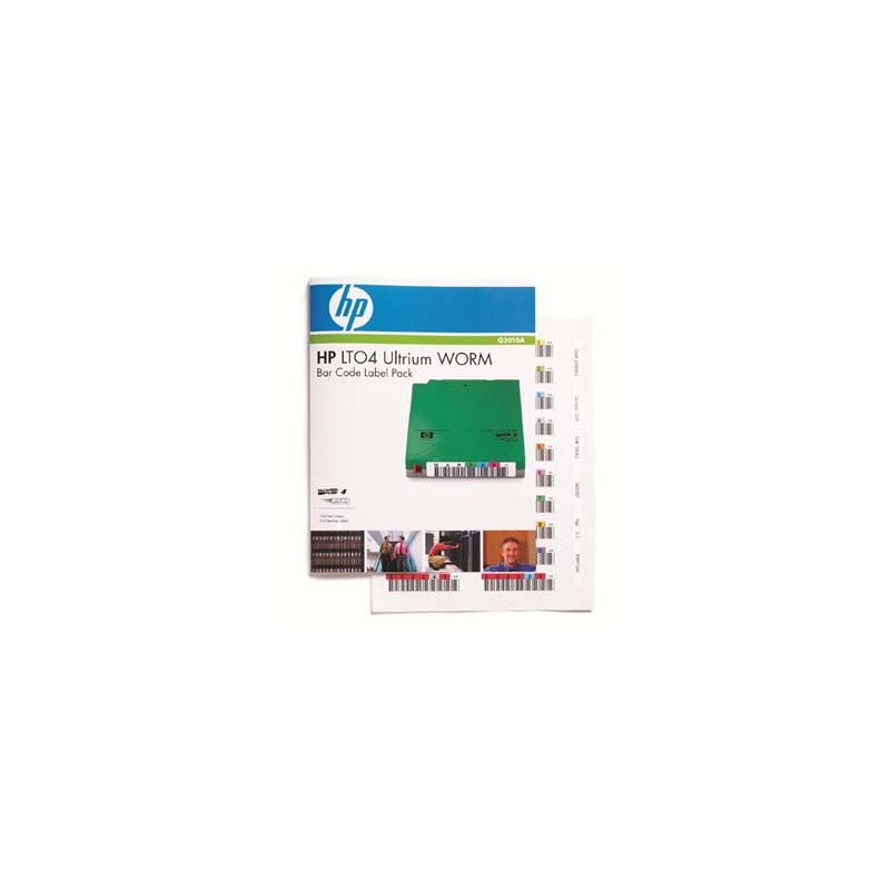 HP Ultrium 4 WORM, zielona, Q2010A, etykiety z kodem kreskowym