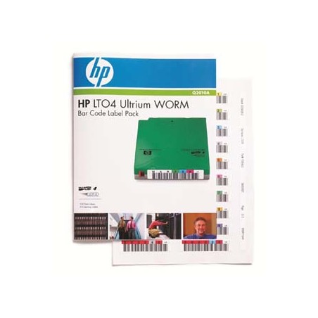 HP Ultrium 4 WORM, zielona, Q2010A, etykiety z kodem kreskowym