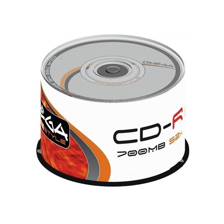 Omega Freestyle CD-R, OF50, 100, 700MB, 52x, 80min., 12cm, bez możliwości nadruku, cake box, Standard, do archiwizacji danych, E