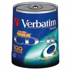 Verbatim CD-R, 43411, Extra Protection, 100-pack, 700MB, 52x, 80min., 12cm, bez możliwości nadruku, spindle, do archiwizacji dan