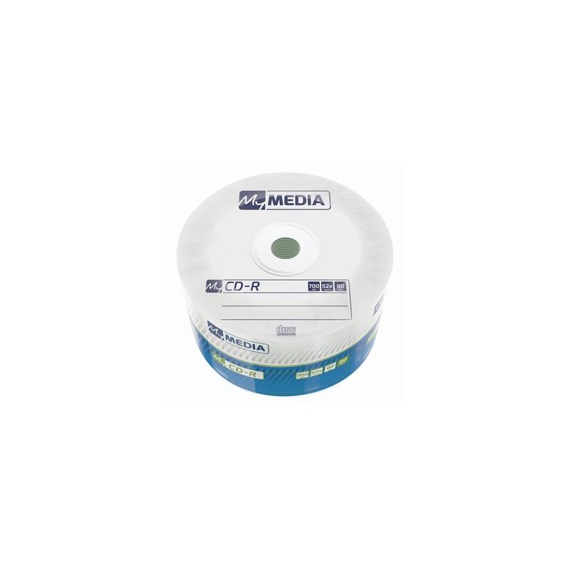 MyMedia CD-R, 69201, 50-pack, 700MB, 52x, 80min., 12cm, bez możliwości nadruku, wrap, Standard, do archiwizacji danych