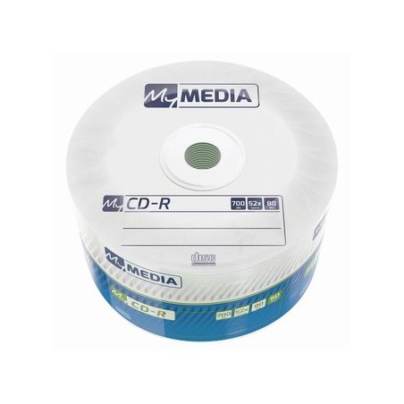 MyMedia CD-R, 69201, 50-pack, 700MB, 52x, 80min., 12cm, bez możliwości nadruku, wrap, Standard, do archiwizacji danych