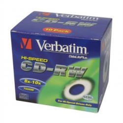 Verbatim CD-RW, 43167, SERL High-Speed Colour, 5-pack, 700MB, 12x, 80min., 12cm, bez możliwości nadruku, slim box, do archiwizac