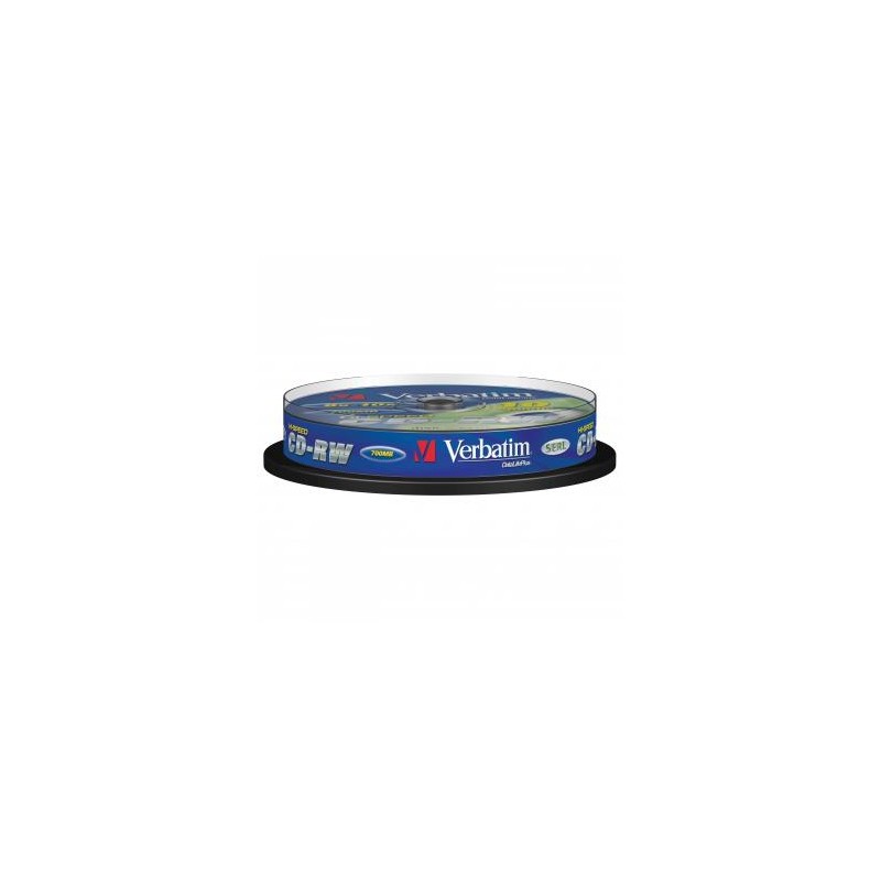 Verbatim CD-RW, 43480, SERL Scratch Resistant, 10-pack, 700MB, 12x, 80min., 12cm, bez możliwości nadruku, cake box, do archiwiza