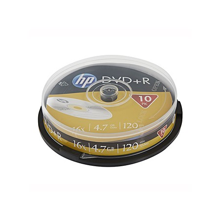 HP DVD-R, DME00026-3, 4.7GB, 16x, cake box, 10-pack, bez możliwości nadruku, 12cm, do archiwizacji danych