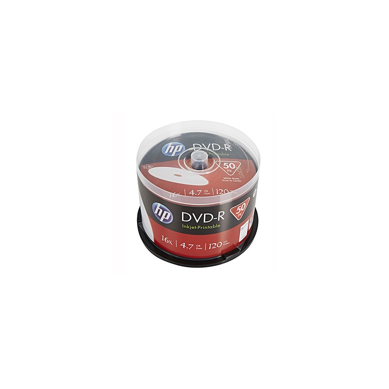 HP DVD-R, Printable, DME00025WIP-3, 4.7GB, 16x, spindle, 50-pack, 12cm, do archiwizacji danych