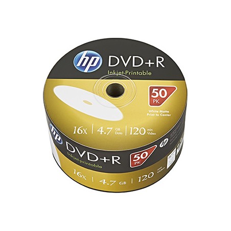 HP DVD+R, Inkjet Printable, DRE00070WIP-3, 4.7GB, 16x, bulk, 50-pack, 69304, 12cm, do archiwizacji danych