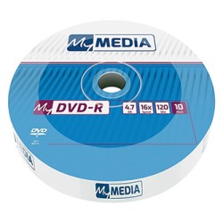 MyMedia DVD-R, 69205, 4.7GB, 16x, wrap, 10-pack, bez możliwości nadruku, 12cm, do archiwizacji danych