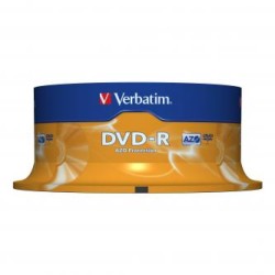 Verbatim DVD-R, Matt Silver, 43522, 4.7GB, 16x, cake box, 25-pack, bez możliwości nadruku, 12cm, do archiwizacji danych, EOL