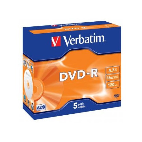 Verbatim DVD-R, DataLife PLUS, 43518, 4.7GB, 16x, jewel box, 1 KUS, Scratch Resistant, 12cm, General, Advanced Azo+, Matte Silve