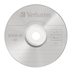 Verbatim DVD-R, Matt Silver, 43788, 4.7GB, 16x, spindle, 50-pack, bez możliwości nadruku, 12cm, do archiwizacji danych
