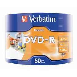 Verbatim DVD-R, Inkjet Printable, 43793, 4.7GB, 16x, wrap, 50-pack, printable, do archiwizacji danych