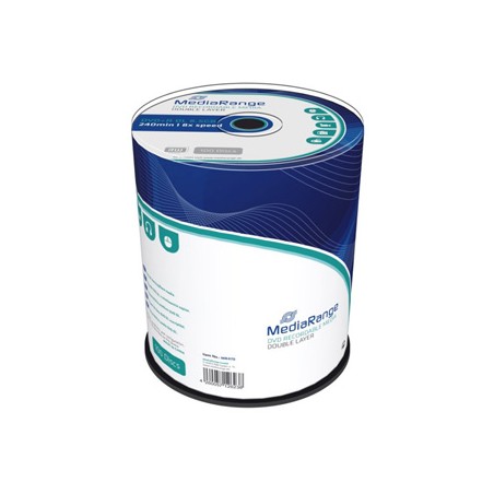 Mediarange DVD+R, MR470, 8.5GB, 8x, cake box, 100-pack, bez możliwości nadruku, 12cm, Double Layer, do archiwizacji danych
