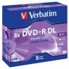 Verbatim DVD+R DL, Double Layer Matt Silver, 43541, 8.5GB, 8x, jewel box, 5-pack, bez możliwości nadruku, 12cm, do archiwizacji 
