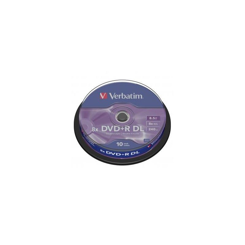 Verbatim DVD+R DL, Double Layer Matt Silver, 43666, 8.5GB, 8x, spindle, 10-pack, bez możliwości nadruku, 12cm, do archiwizacji d