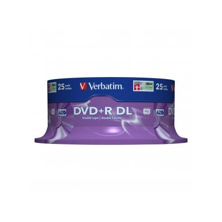 Verbatim DVD+R DL, Double Layer Matt Silver, 43757, 8.5GB, 8x, spindle, 25-pack, 12cm, do archiwizacji danych