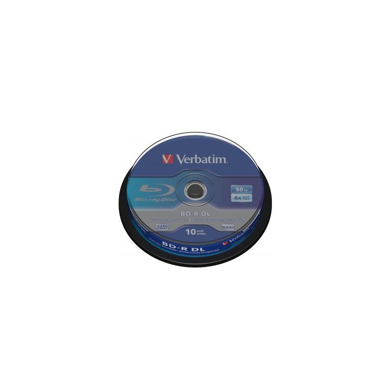 Verbatim BD-R, Dual Layer 50GB, cake box, 43746, 6x, 10-pack, do archiwizacji danych