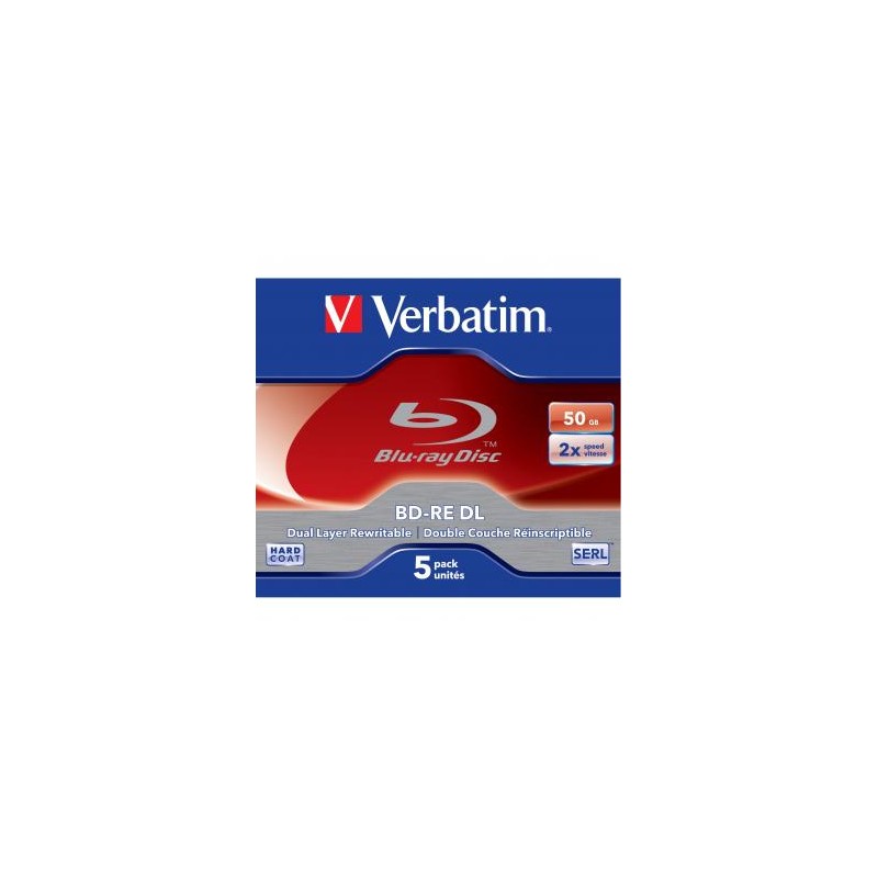 Verbatim BD-RE DL, jewel box, 43760, 2x, 5 szt., do archiwizacji danych