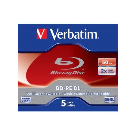Verbatim BD-RE DL, jewel box, 43760, 2x, 5 szt., do archiwizacji danych