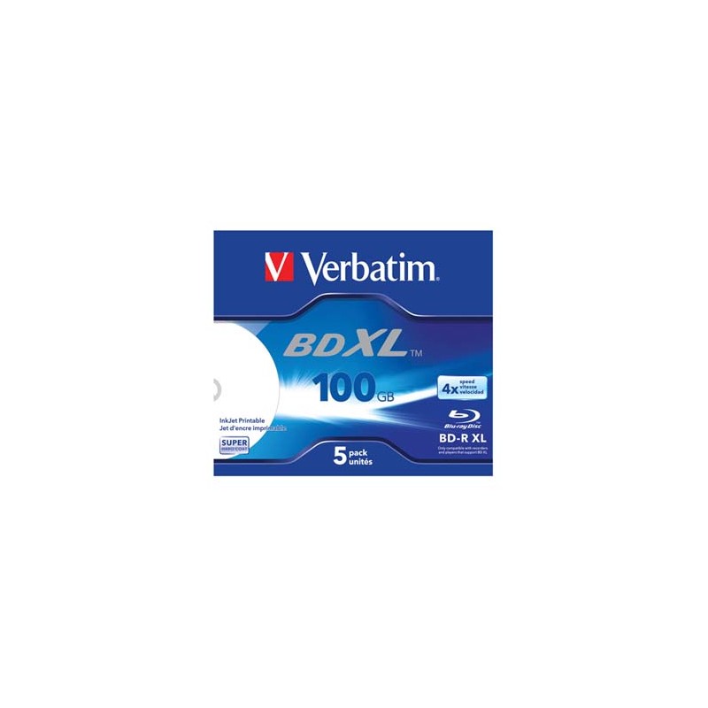 Verbatim BD-R XL, Hard Coat, jewel box, 43789, 4x, 5 szt., do archiwizacji danych