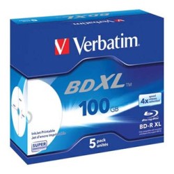 Verbatim BD-R XL, Hard Coat, jewel box, 43789, 4x, 5 szt., do archiwizacji danych