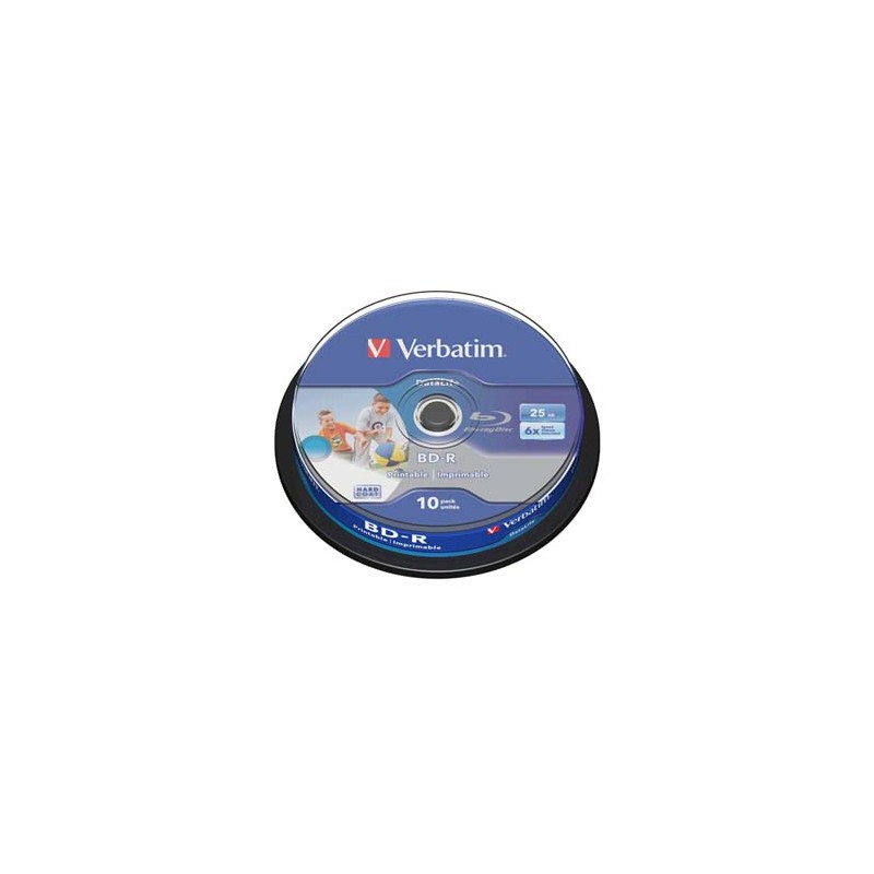 Verbatim BD-R SL, Hard Coat protective layer, 25GB, Pack Spindle, 43804, 6x, 10-pack, do archiwizacji danych