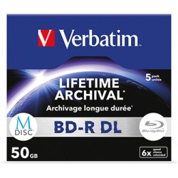Verbatim BD-R DL, LIFETIME ARCHIVAL, 50GB, jewel case, 43846, 6x, Opakowanie 5 szt