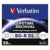Verbatim BD-R DL, LIFETIME ARCHIVAL, 50GB, jewel case, 43846, 6x, Opakowanie 5 szt