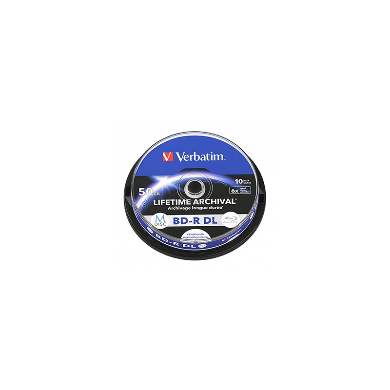 Verbatim BD-R DL, 50 GB, LIFETIME ARCHIVAL, spindle, 43847, 6x, 10 szt, do archiwizacji danych