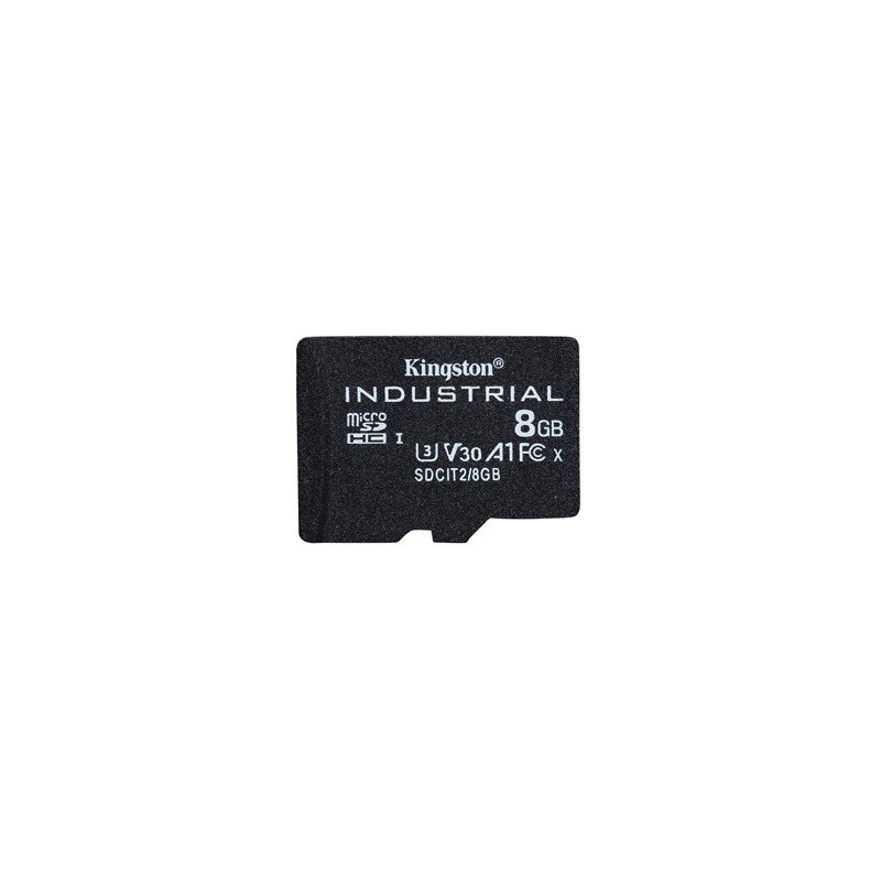 Kingston Karta pamięci Micro Secure Digital Card Industria, 8GB, micro SDHC, SDCIT2/8GBSP, UHS-I U3 (Class 10), V30, A1, karta p