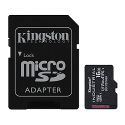 Kingston karta pamięci Industrial C10, 16GB, micro SDHC, SDCIT2/16GB, UHS-I U3 (Class 10), V30, A1, pSLC karta + adapter