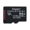 Kingston karta pamięci Industrial C10, 64GB, micro SDxc, SDCIT2/64GB, UHS-I U3 (Class 10), pSLC karta + adapter, V30, A1