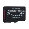 Kingston karta pamięci Industrial C10, 64GB, micro SDXC, SDCIT2/64GBSP, UHS-I U3 (Class 10), karta pSLC, V30, A1