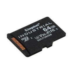 Kingston karta pamięci Industrial C10, 64GB, micro SDXC, SDCIT2/64GBSP, UHS-I U3 (Class 10), karta pSLC, V30, A1