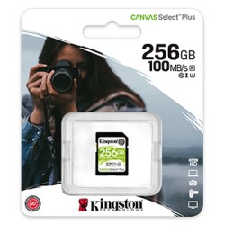 Kingston karta Canvas Select Plus, 256GB, SDXC, SDC2/256GB, UHS-I U3 (Class 10), A1