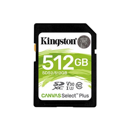 Kingston karta Canvas Select Plus, 512GB, SDXC, SDC2/512GB, UHS-I U3 (Class 10), A1