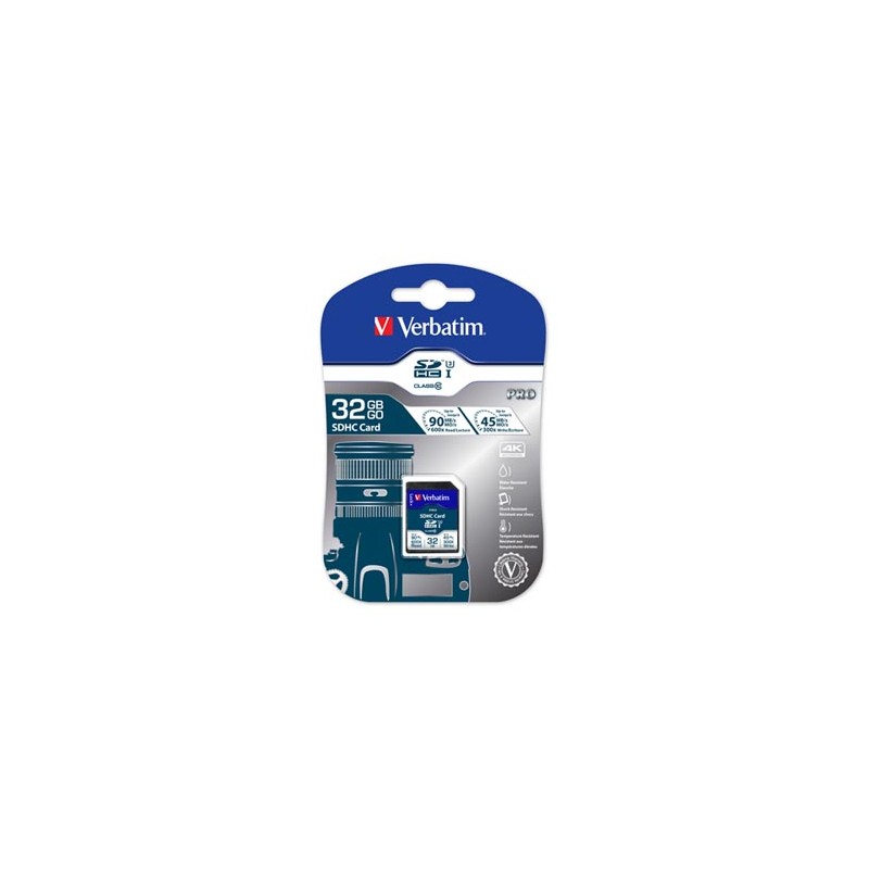 Verbatim Karta pamięci Secure Digital Card Pro U3, 32GB, SDHC, 47021, UHS-I U3 (Class 10), V30