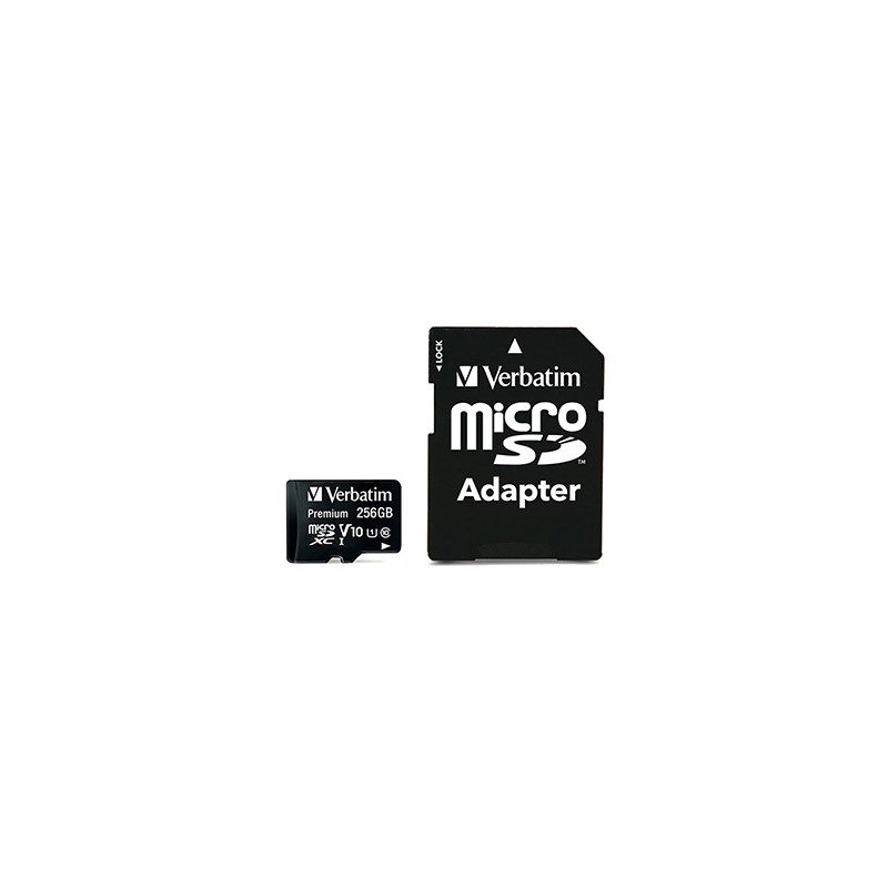 Verbatim Karta pamięci microSDHC/SDXC, 256GB, micro SDXC, 44087, z adapterm