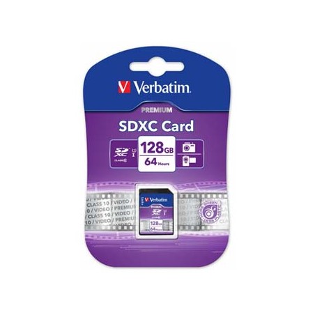 Verbatim Karta pamięci Secure Digital Card Premium U1, 128GB, SDXC, 44025, UHS-I U1 (Class 10)
