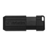 Verbatim USB flash disk, USB 2.0, 8GB, PinStripe, Store N Go, czarny, 49062, USB A, z wysuwanym złączem